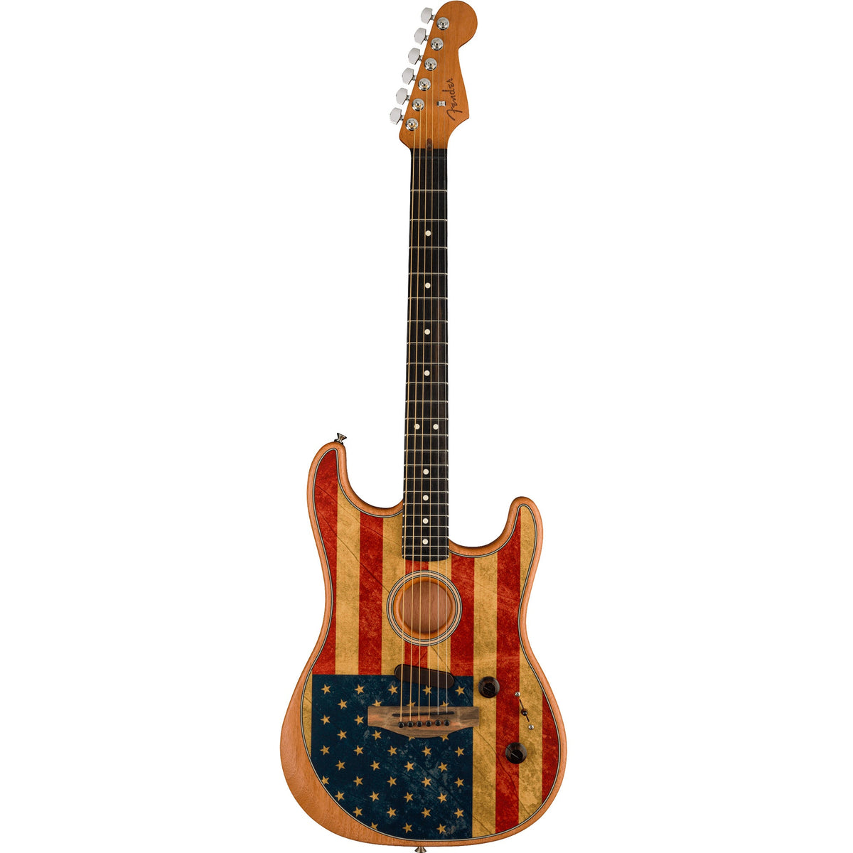 Fender Acoustasonic Stratocaster Limited Edition Flag Print — 2