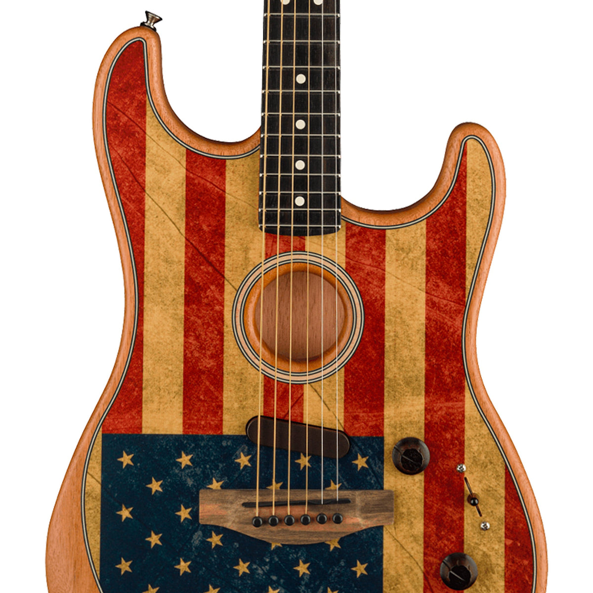 Fender Acoustasonic Stratocaster Limited Edition Flag Print — 5