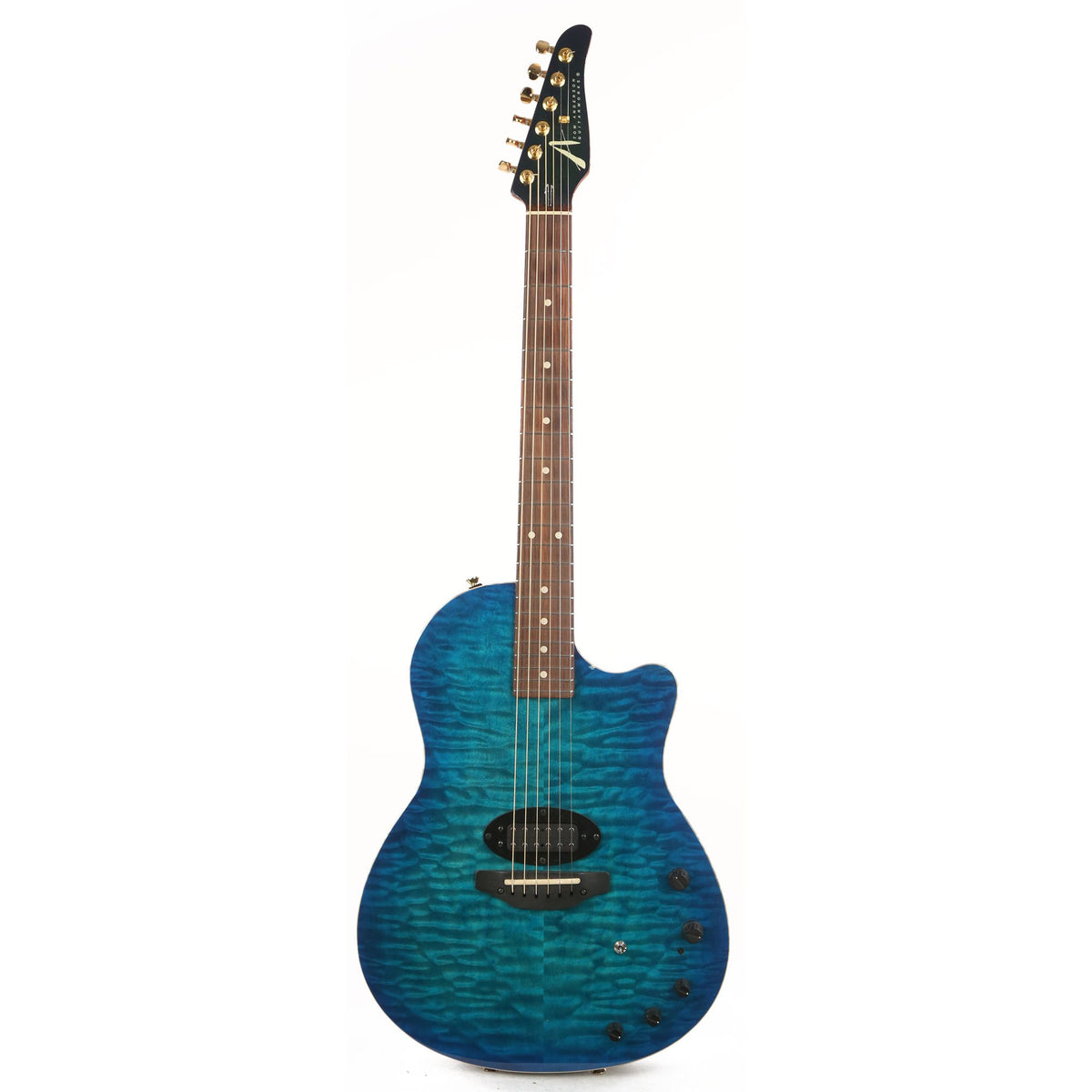 Tom Anderson Crowdster Plus Acoustic-Electric Bora Bora to Trans Blue Burst 2008 — 2