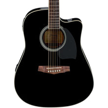 Ibanez PF Series PF15ECE Dreadnought Cutaway Acoustic-Electric Cutaway Gloss Black
