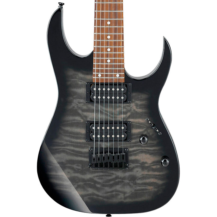 Ibanez GIO GRG7221QA 7-String Transparent Black Sunburst