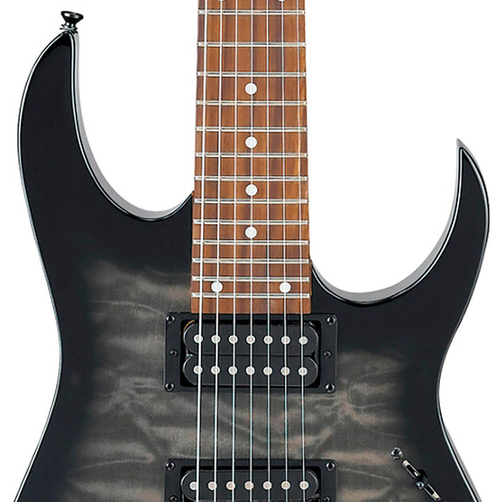 Ibanez GIO GRG7221QA 7-String Transparent Black Sunburst
