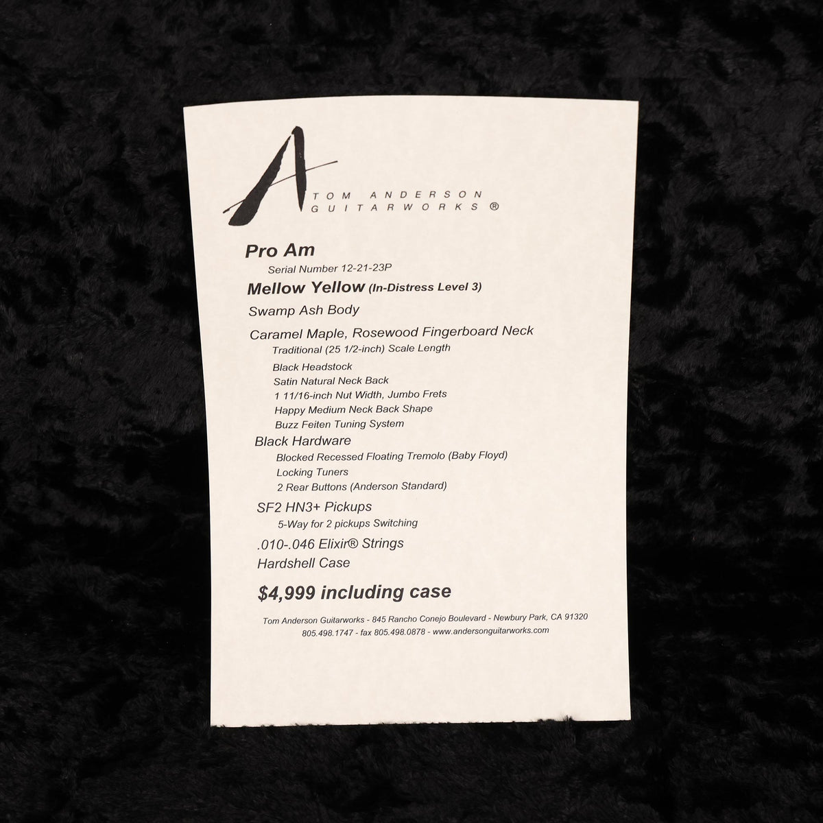 Tom Anderson Pro Am In-Distress Mellow Yellow — 11