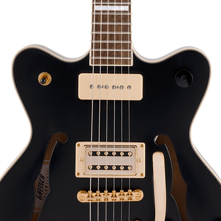 Gretsch G2655TG-P90 Limited Edition Streamliner Center Block Jr. with Bigsby and Gold Hardware Matte Black