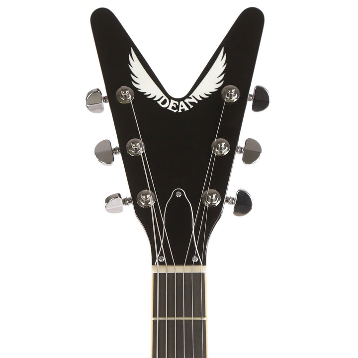 Dean USA Patents Pending V Flame Top Trans Cherry Sunburst