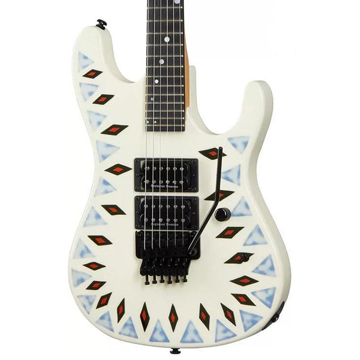 Kramer Nightswan Vintage White with Aztec Graphic