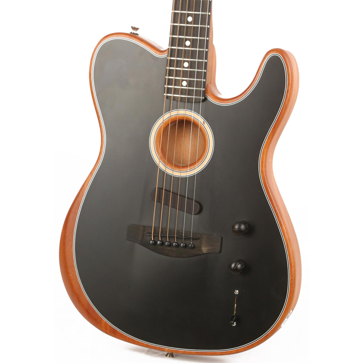 Fender American Acoustasonic Telecaster Black Used — 7