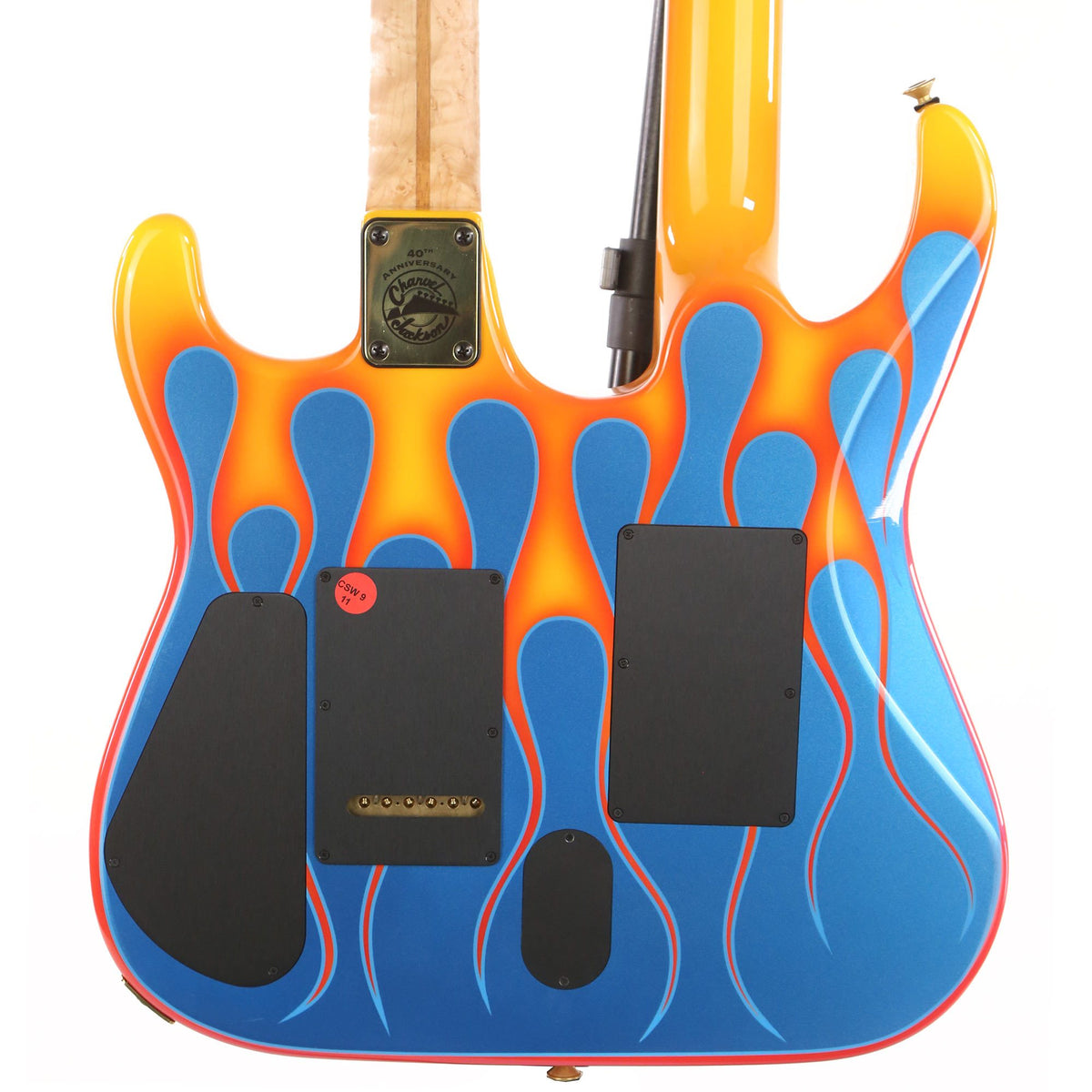 Jackson and Charvel Custom Shop 40th Anniversary Double Neck Hot Rod Flame 2020 NAMM Display Guitar — 8