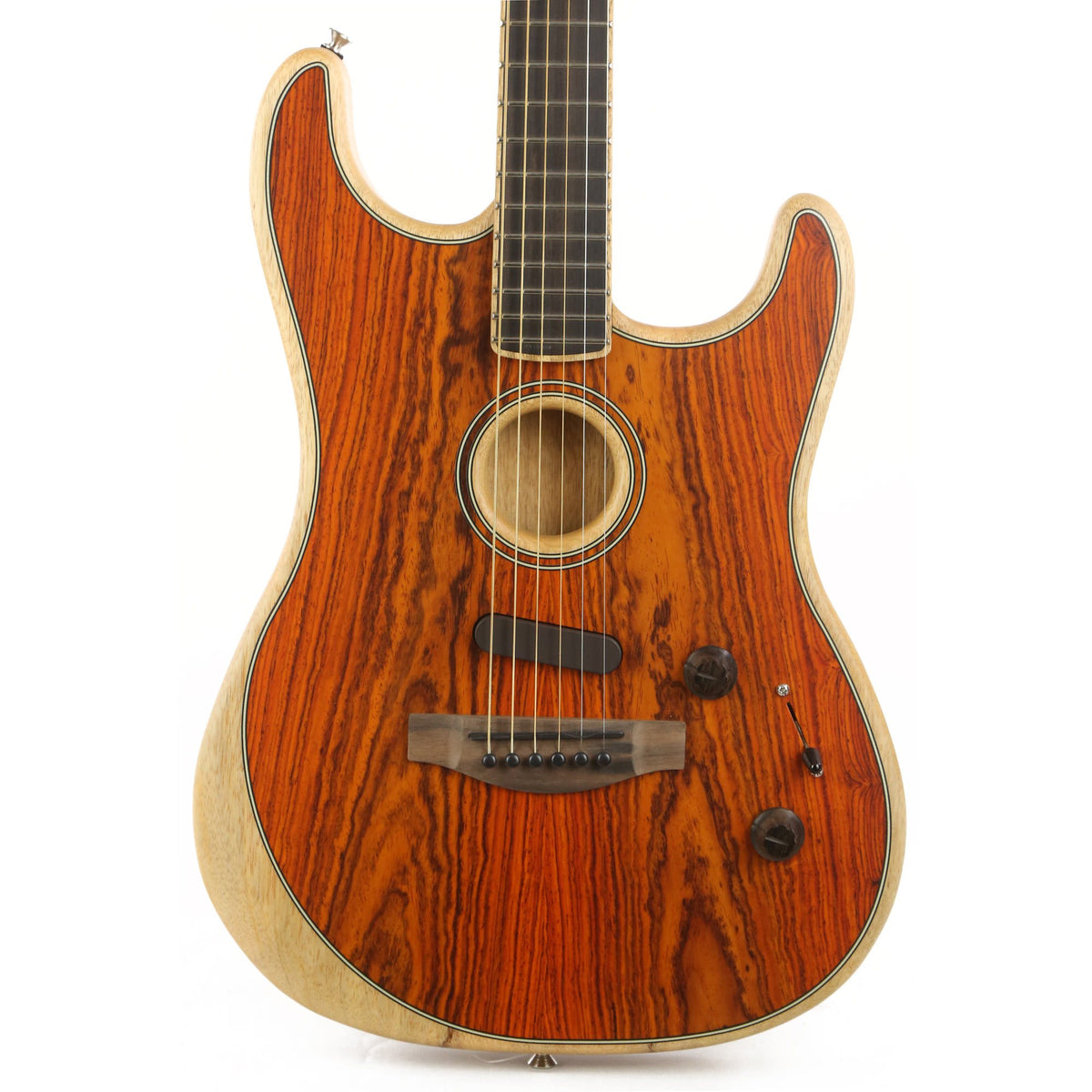 Fender American Acoustasonic Stratocaster Cocobolo Used — 1