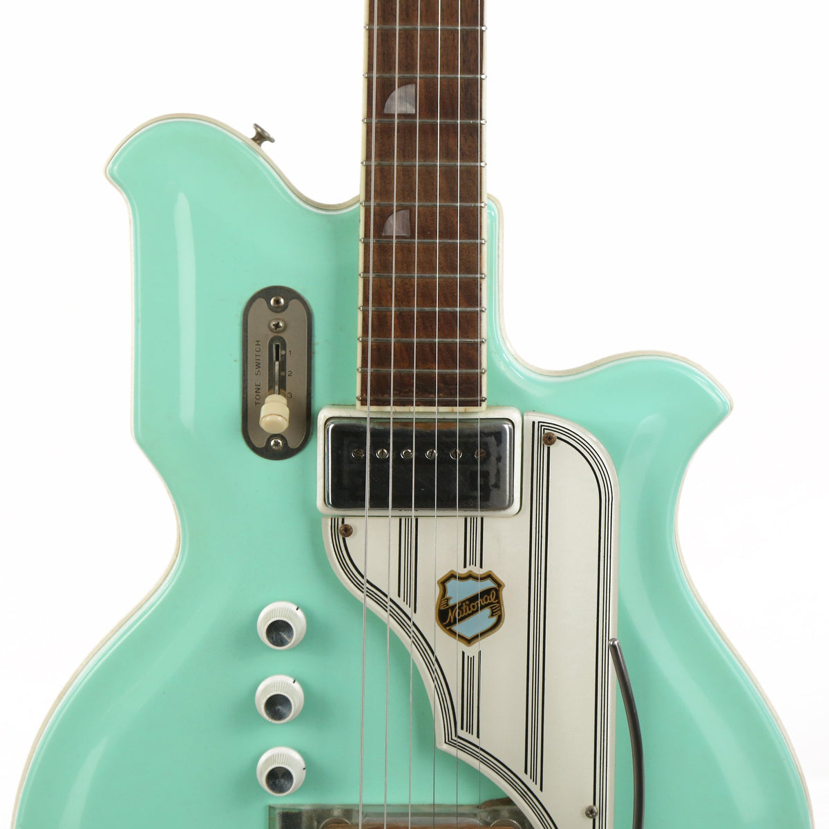 1960s National Newport 84 Res-O-Glass MAP Guitar Seafoam Green John Entwistle Collection — 6