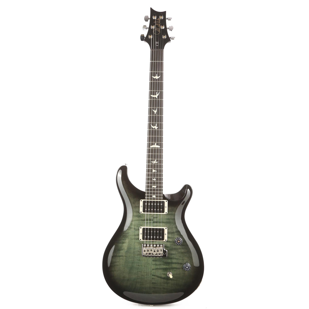 PRS CE24 Trampas Green with Satin Black Neck and Ebony Fretboard — 2