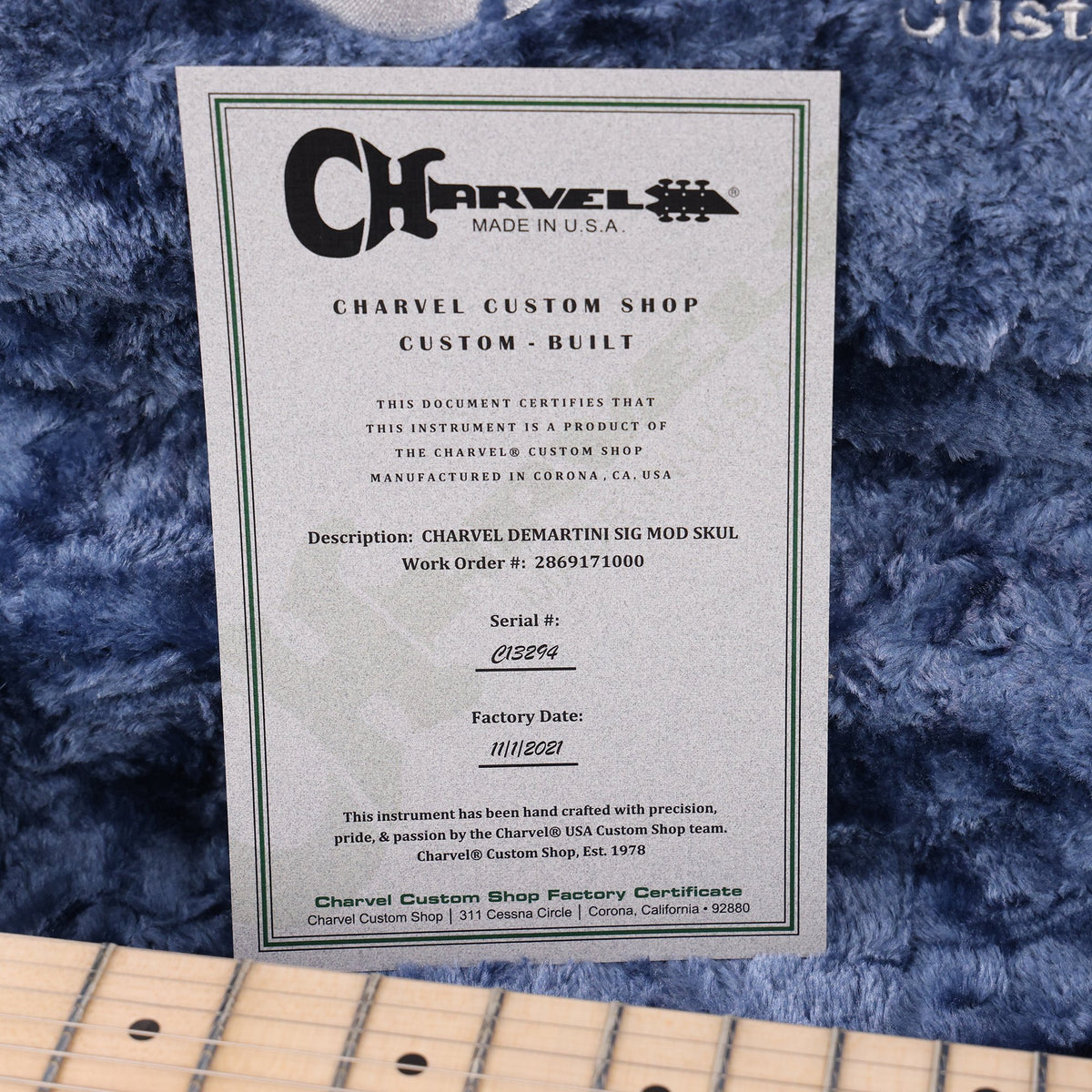 Charvel Custom Shop Warren DeMartini Signature Dinky Blood and Skull — 8
