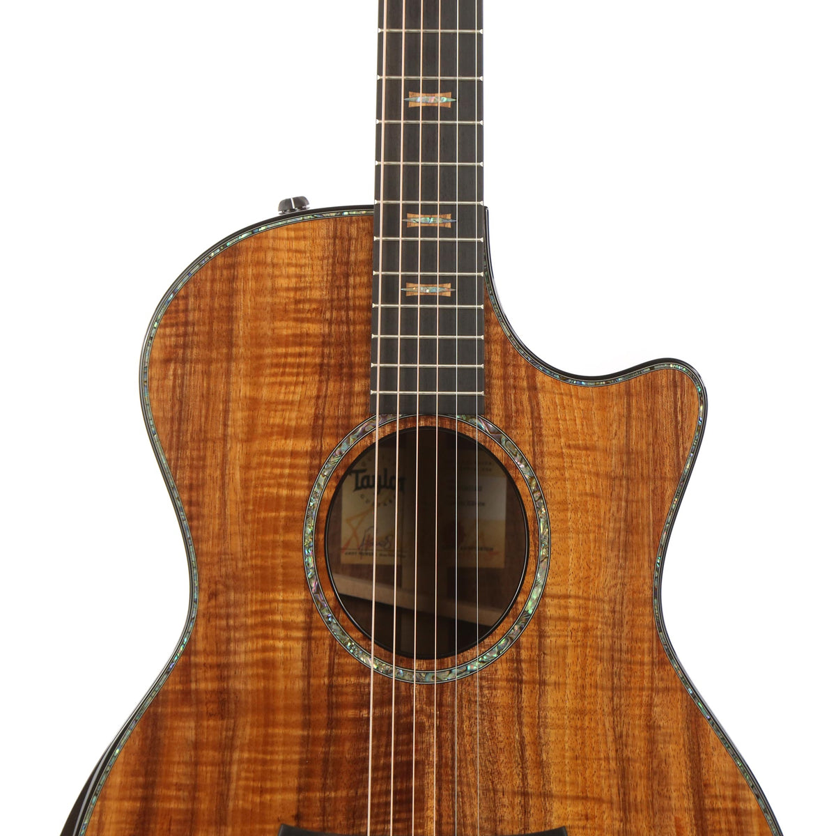 Taylor Custom Shop K24ce AA-Grade Hawaiian Koa and Figured Mahogany Neck Acoustic-Electric — 6