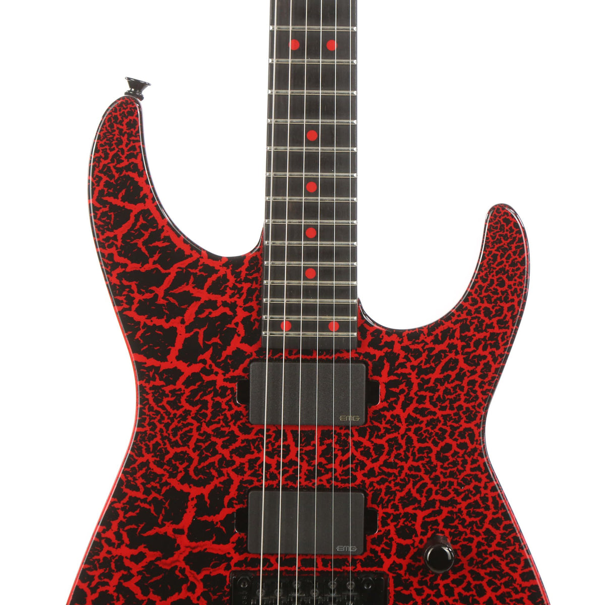 Charvel Custom Shop Dinky Black and Red Crackle 2016 — 6