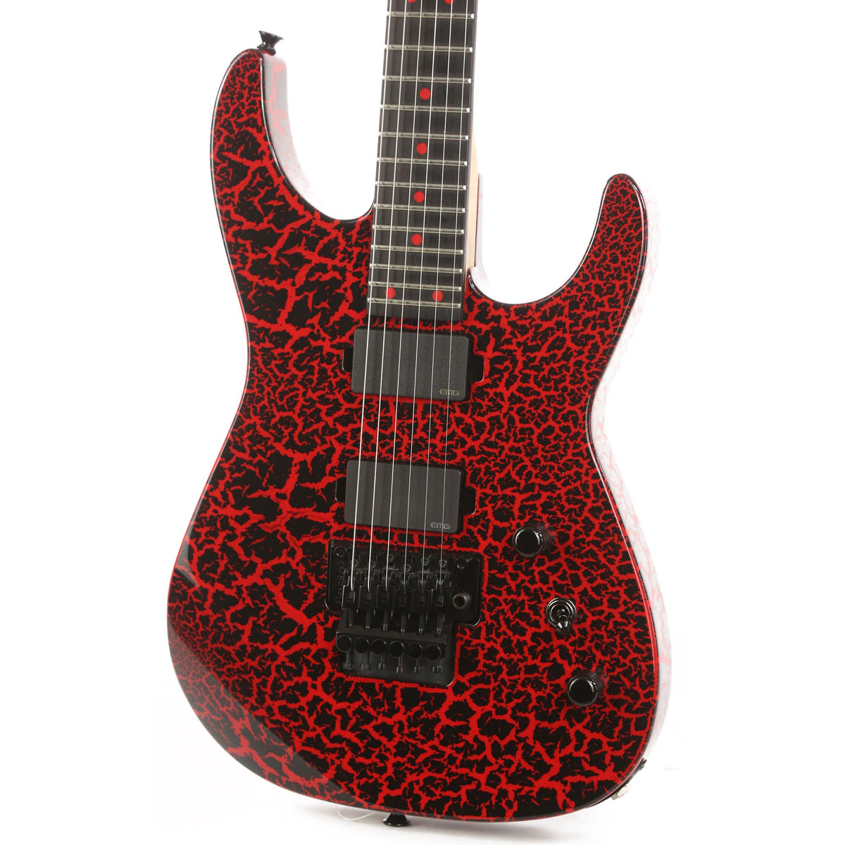 Charvel Custom Shop Dinky Black and Red Crackle 2016 — 7