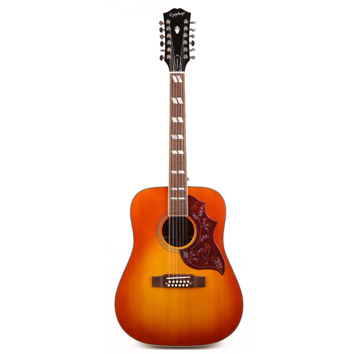 Epiphone Inspired by Gibson Hummingbird 12-String Acoustic-Electric Aged Cherry Sunburst Gloss