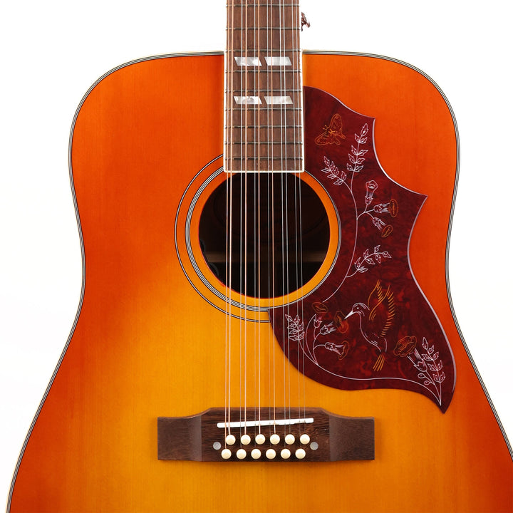 Epiphone Inspired by Gibson Hummingbird 12-String Acoustic-Electric Aged Cherry Sunburst Gloss