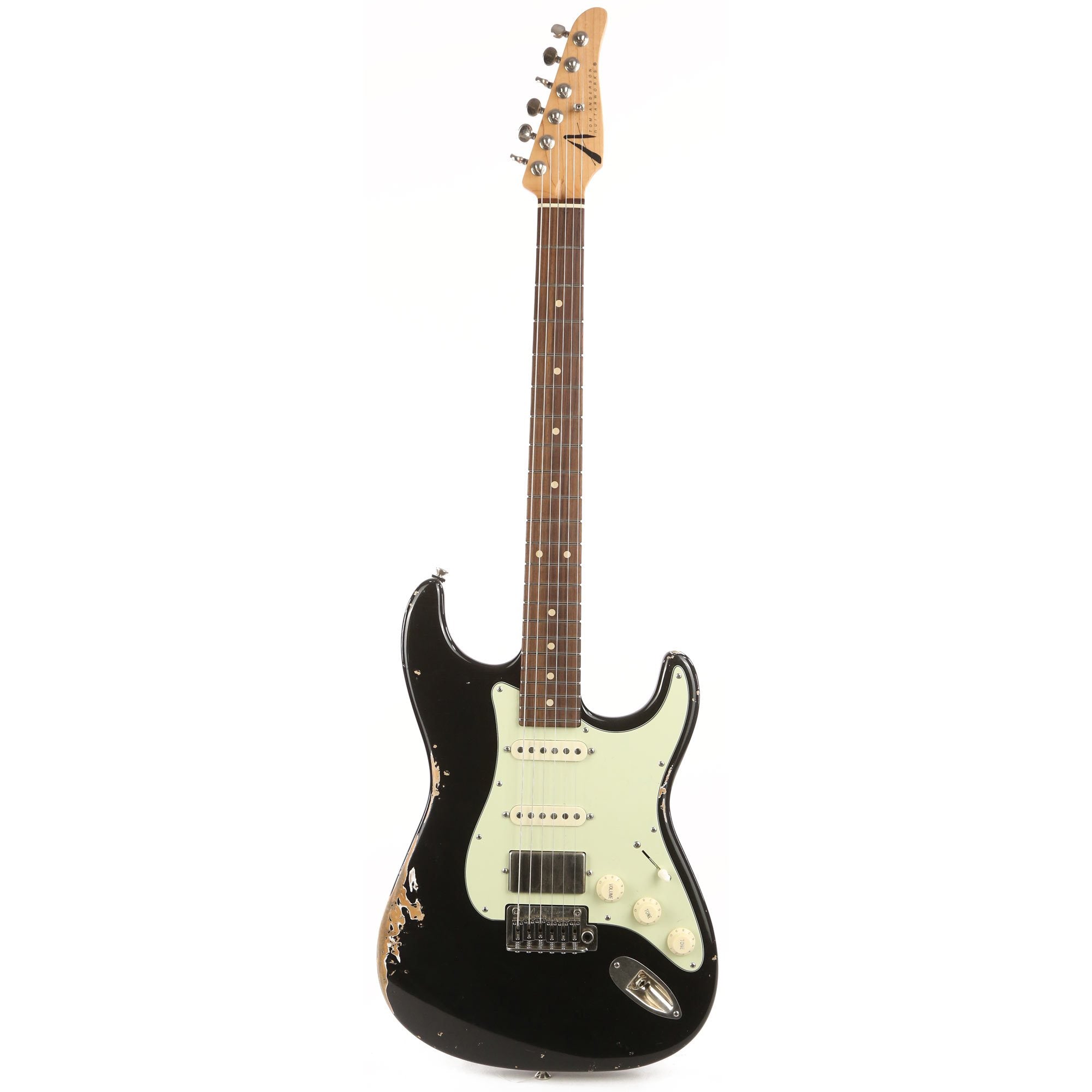 Tom Anderson Icon Classic In-Distress Black 2019 | The Music Zoo