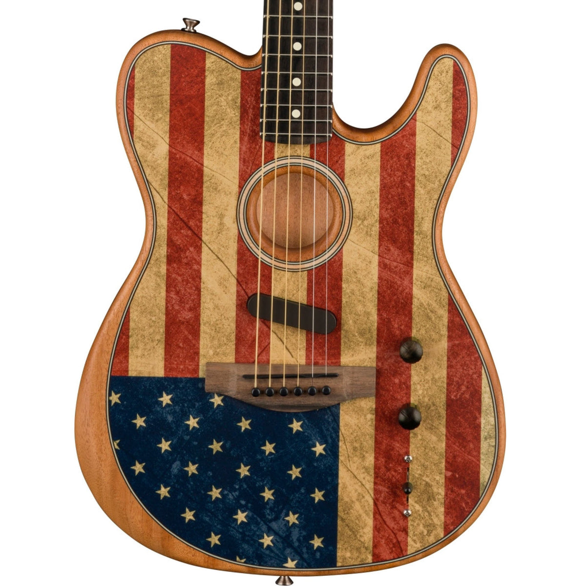 Fender American Acoustasonic Telecaster Limited Edition Flag Print — 1