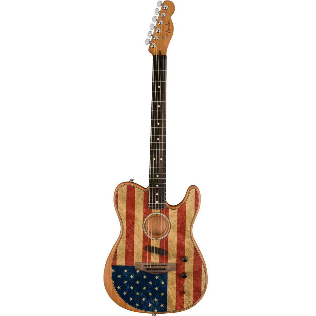 Fender American Acoustasonic Telecaster Limited Edition Flag Print — 2