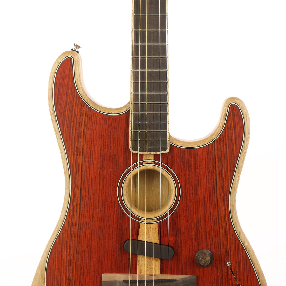 Fender American Acoustasonic Stratocaster Guitar Cocobolo Used — 6