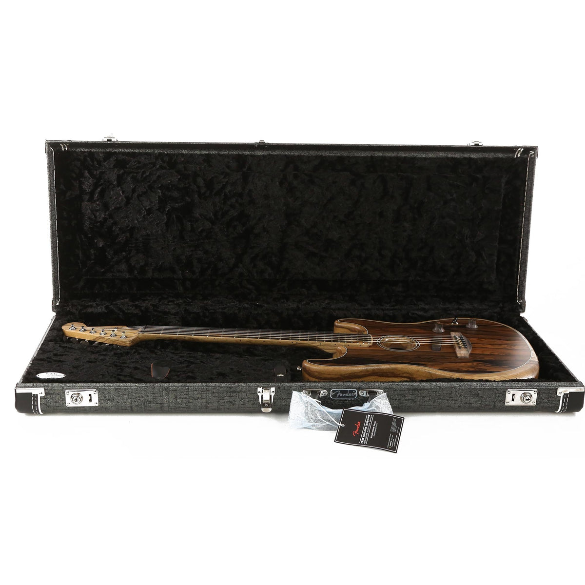 Fender American Acoustasonic Stratocaster Guitar Ziricote — 8