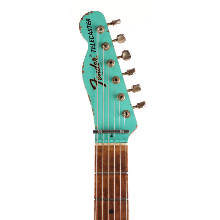 Fender Custom Shop Music Zoo Exclusive ZF Telecaster Heavy Relic Seafoam Green over Vanilla Shake