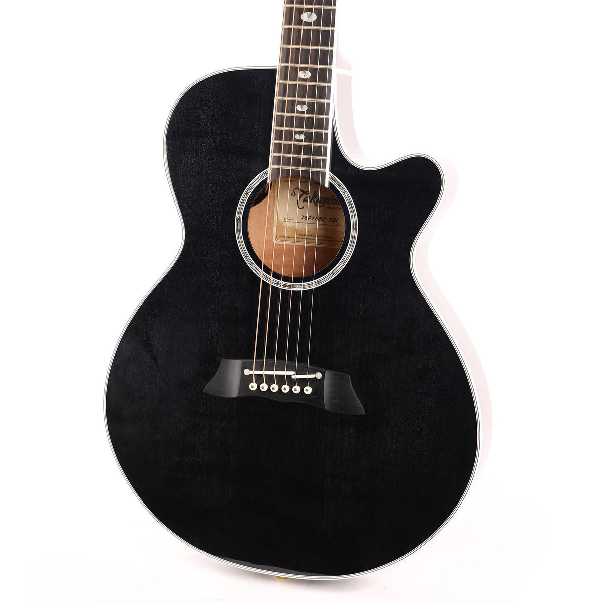 Takamine TSP-158C Acoustic-Electric See-Thru Black — 7