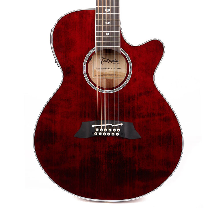 Takamine TSP158C-12 STR Thinline 12-String Acoustic-Electric See-Through Red