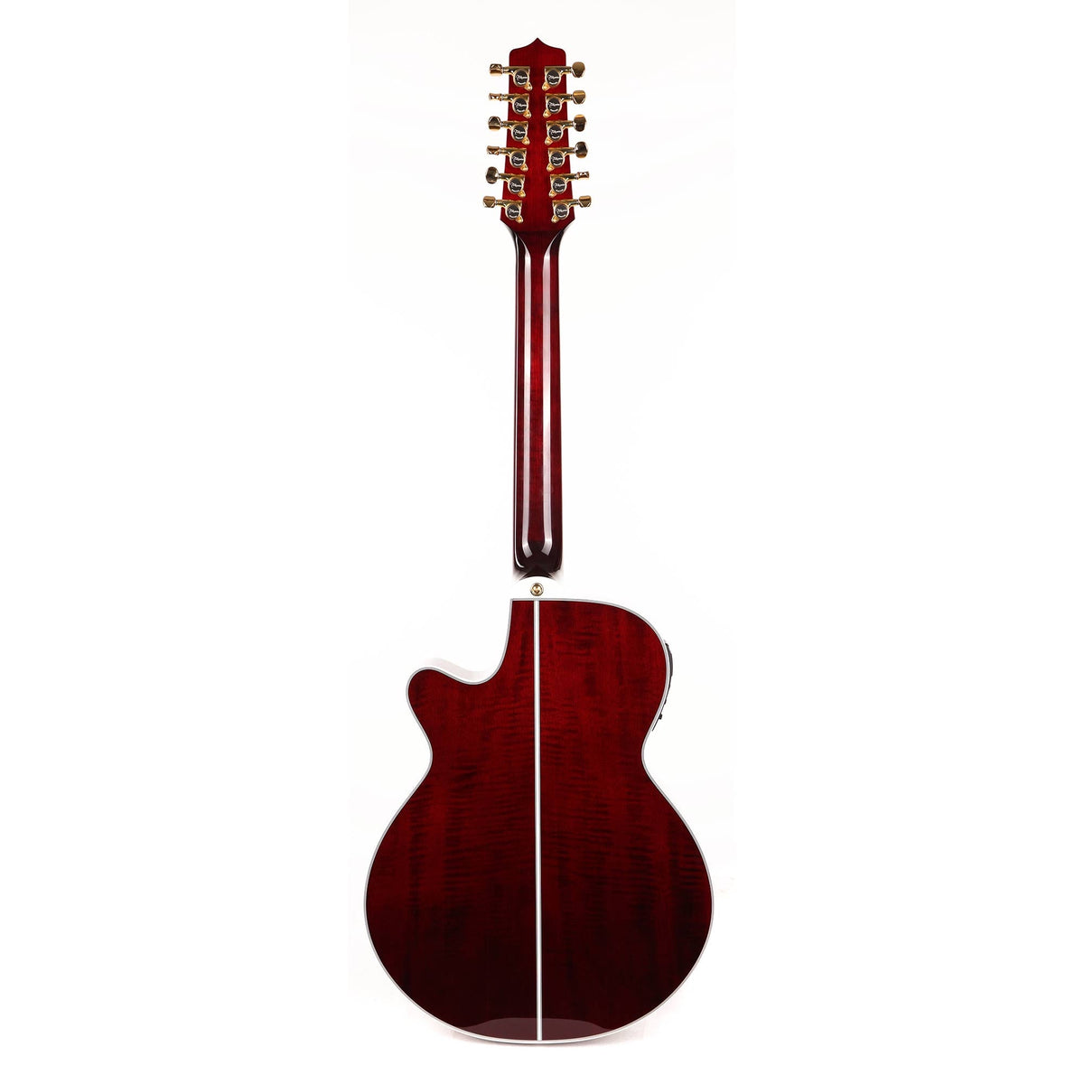 Takamine TSP158C-12 STR Thinline 12-String Acoustic-Electric See-Through Red — 3