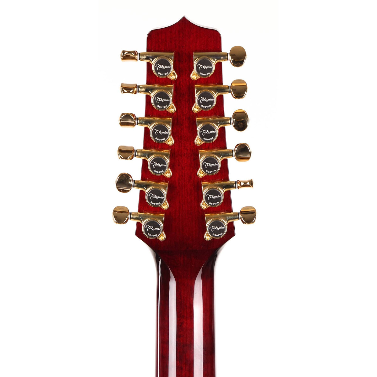 Takamine TSP158C-12 STR Thinline 12-String Acoustic-Electric See-Through Red — 5