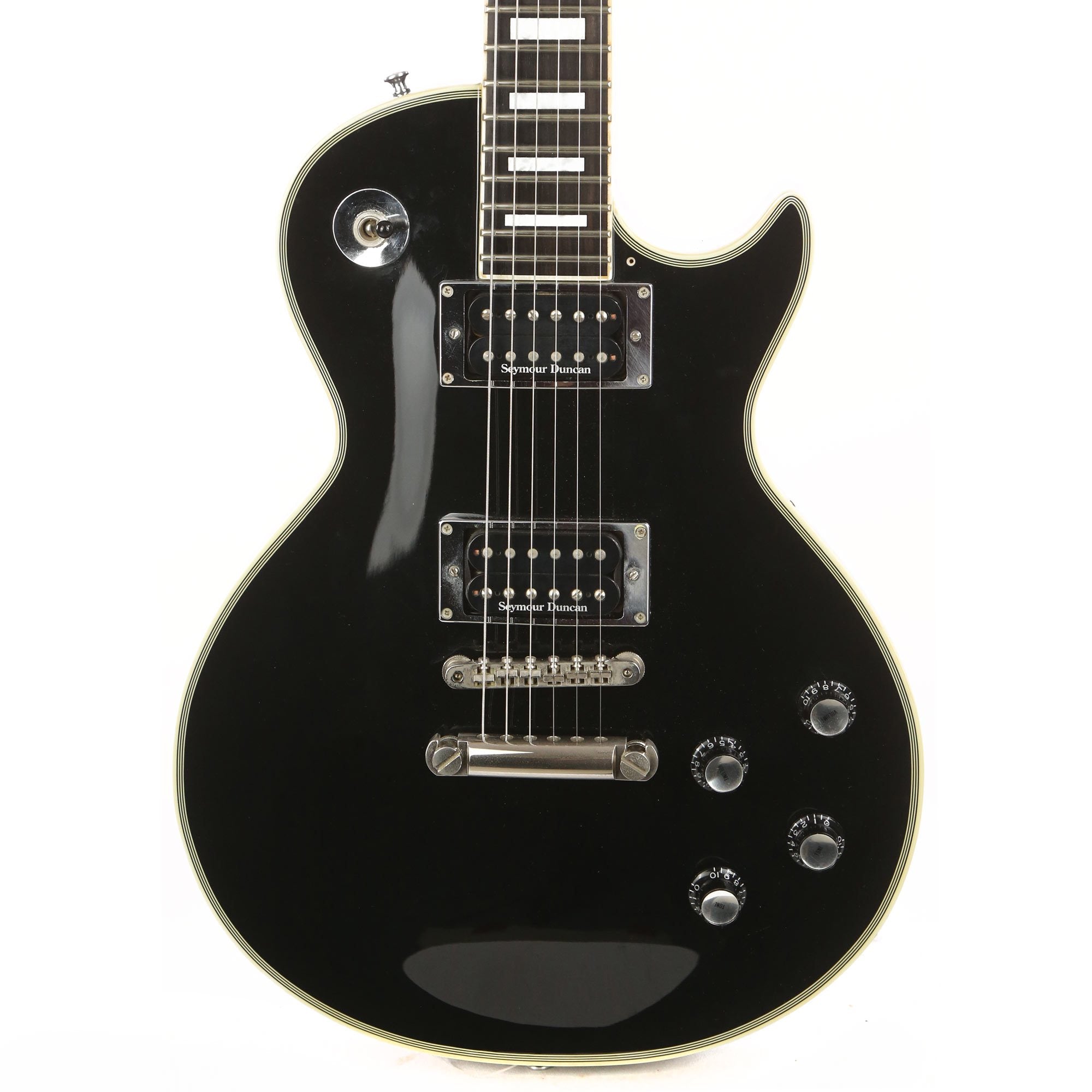 Edwards Singlecut Ebony with Chrome Hardware Used | The Music Zoo