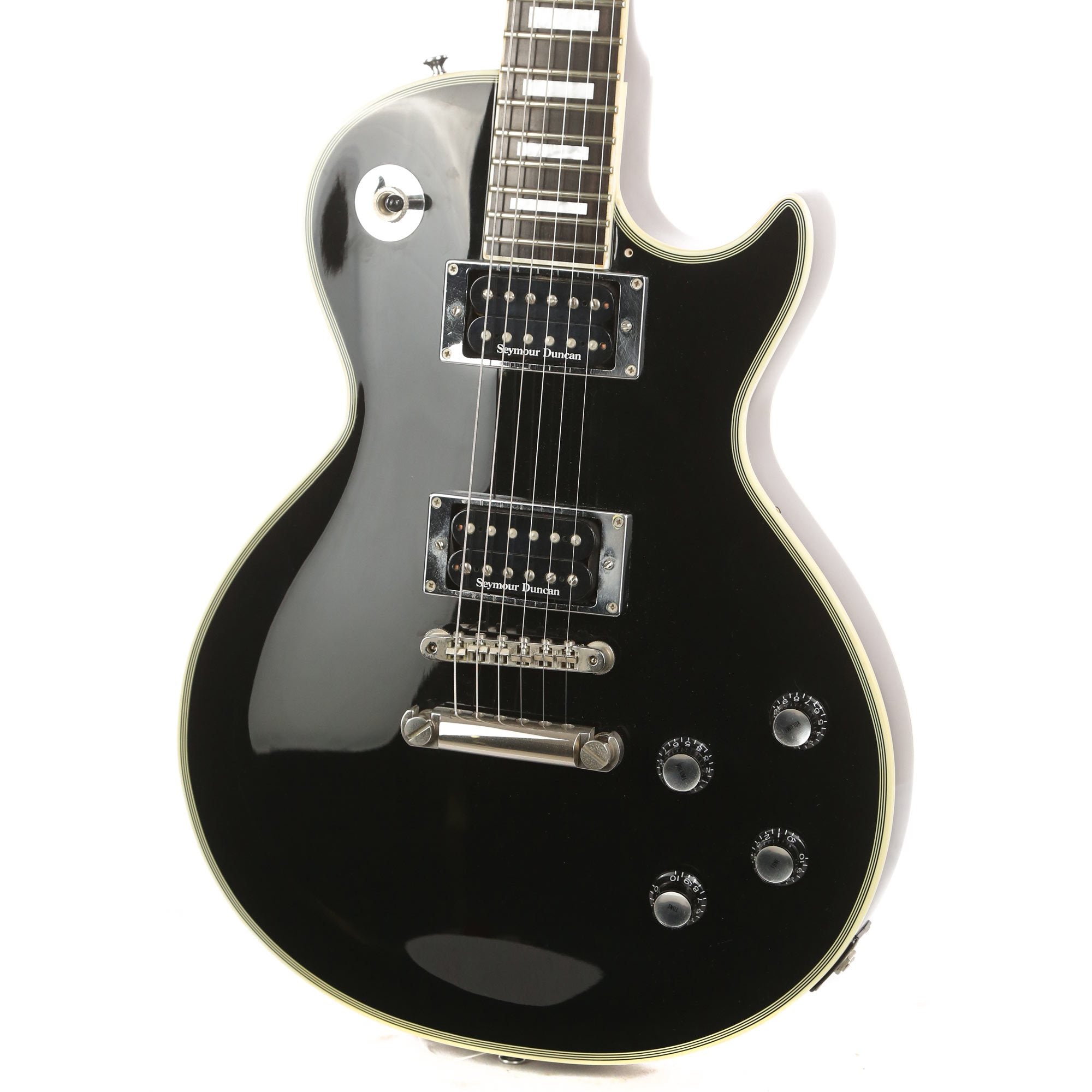 Edwards Singlecut Ebony with Chrome Hardware Used | The Music Zoo