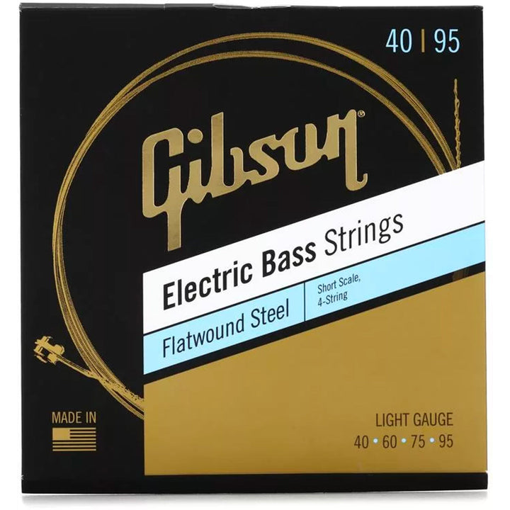 Gibson Flatwound Electric Bass Strings Short Scale 40-95