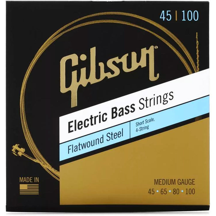 Gibson Flatwound Electric Bass Strings Short Scale 45-100
