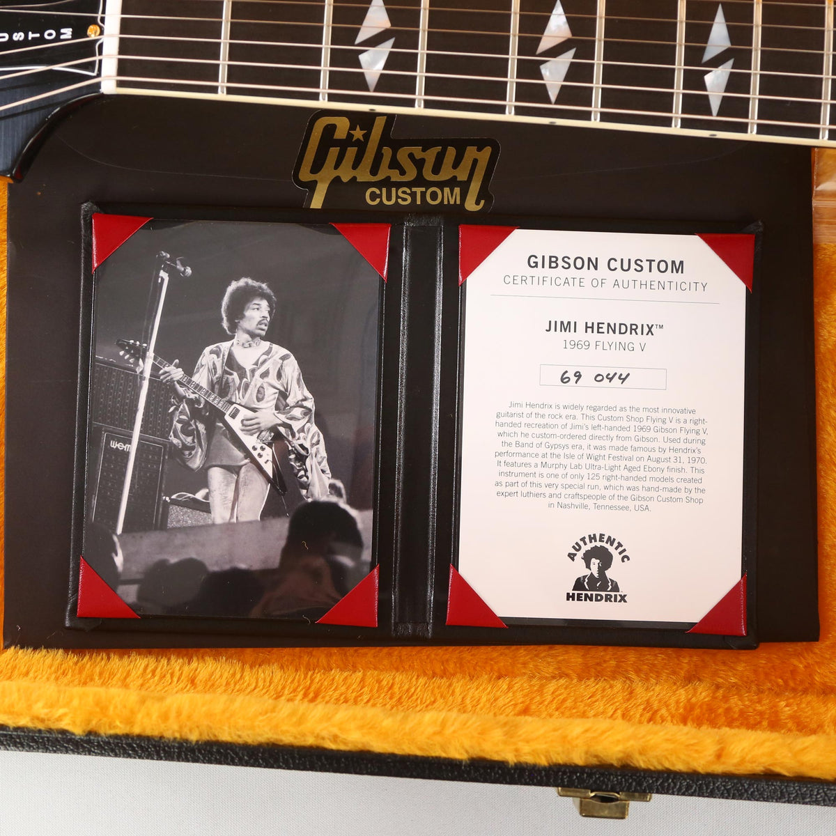 Gibson Custom Shop Jimi Hendrix 1969 Flying V Aged Ebony — 8