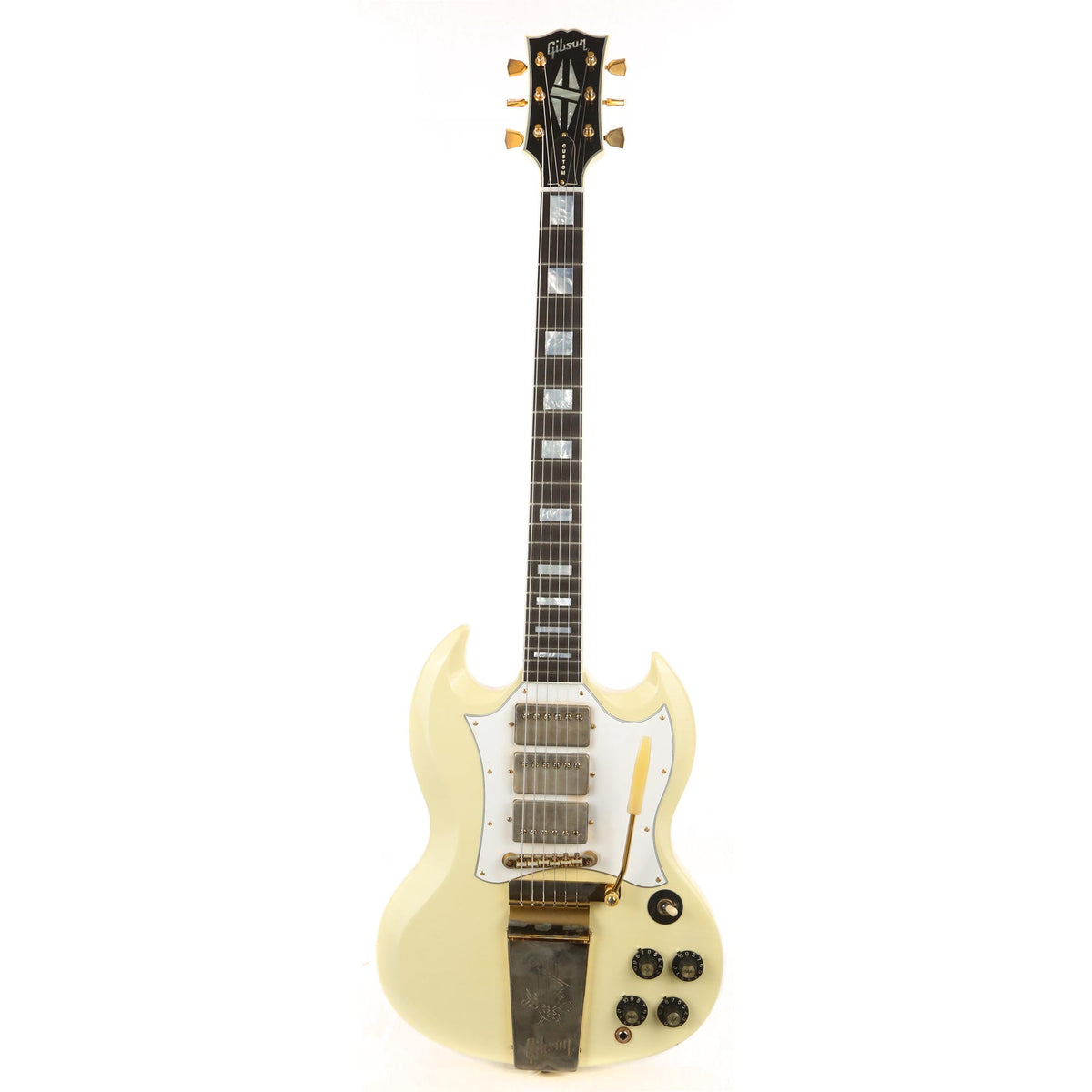 Gibson Custom Shop Jimi Hendrix 1967 SG Custom Aged Polaris White — 2