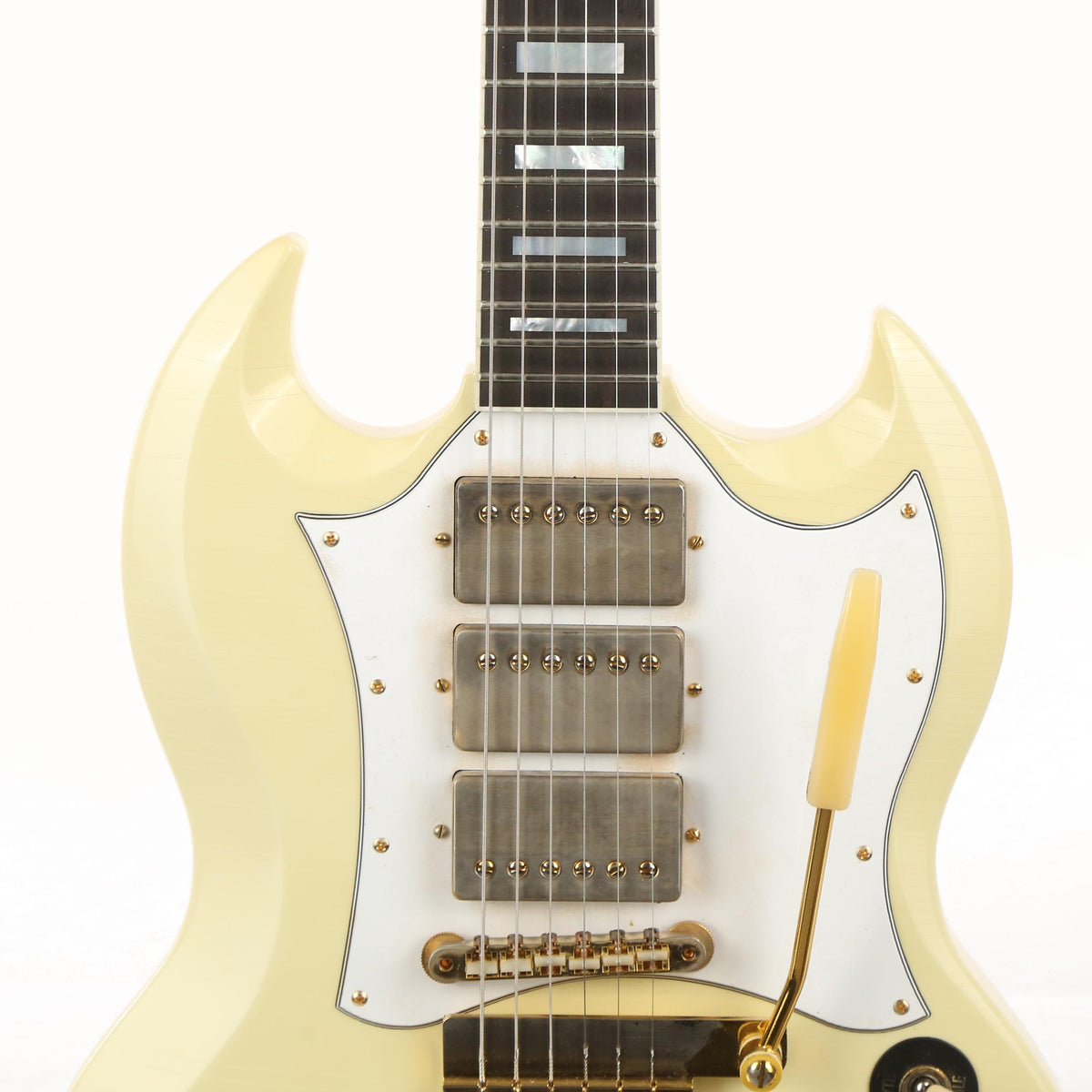 Gibson Custom Shop Jimi Hendrix 1967 SG Custom Aged Polaris White — 6