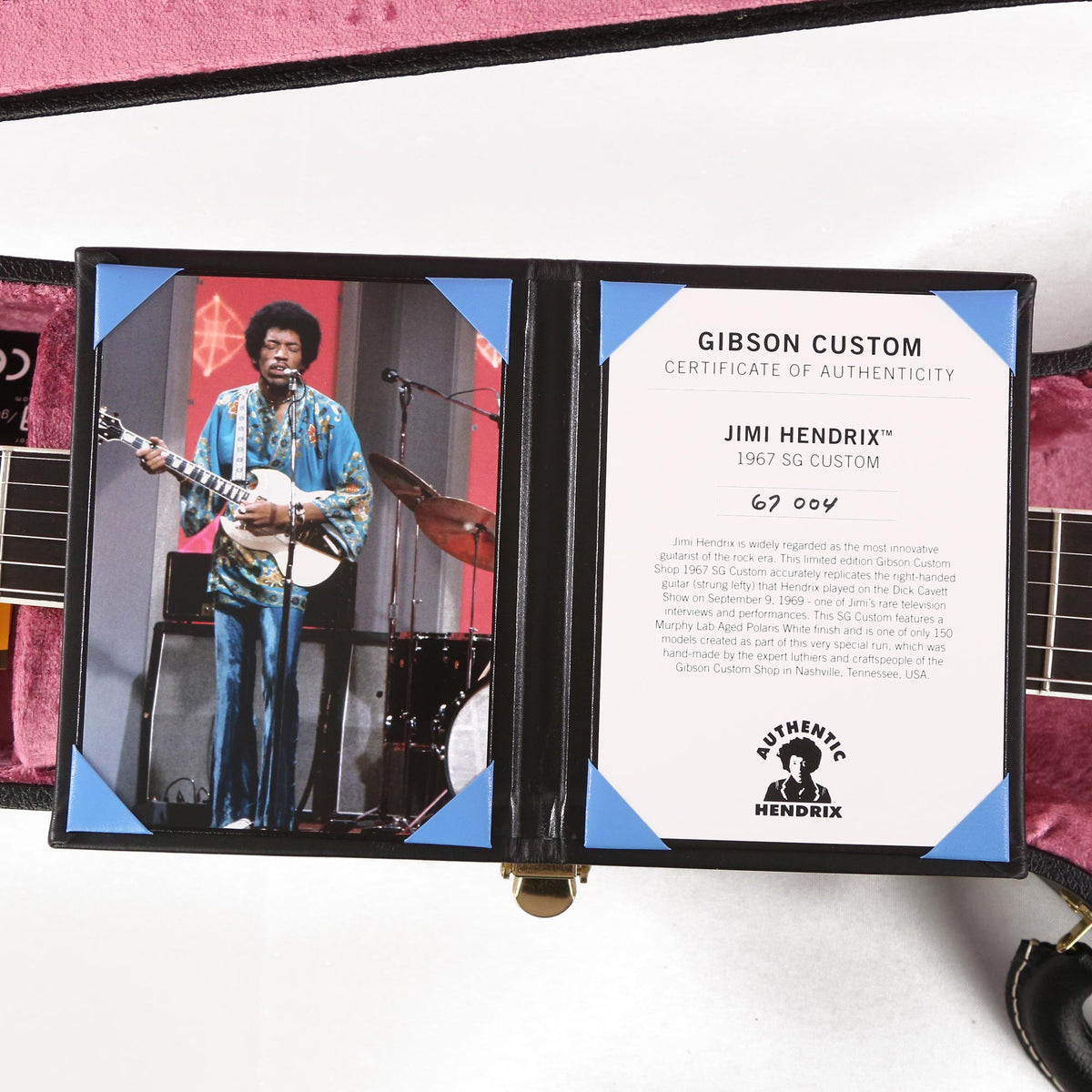 Gibson Custom Shop Jimi Hendrix 1967 SG Custom Aged Polaris White — 9