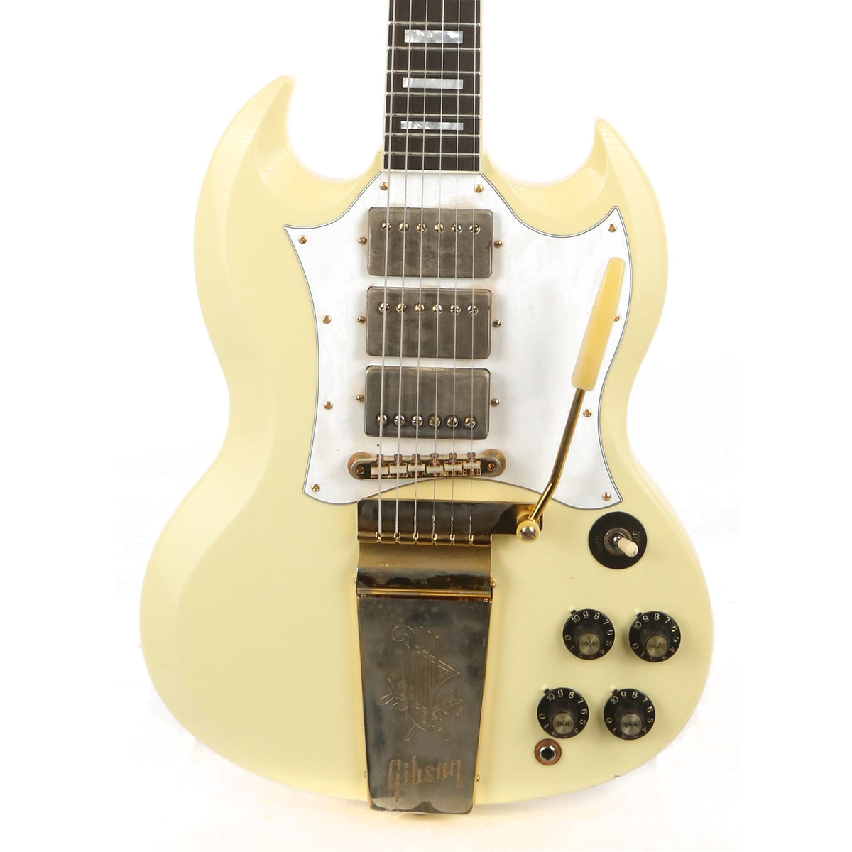 Gibson Custom Shop Jimi Hendrix 1967 SG Custom Aged Polaris White — 1