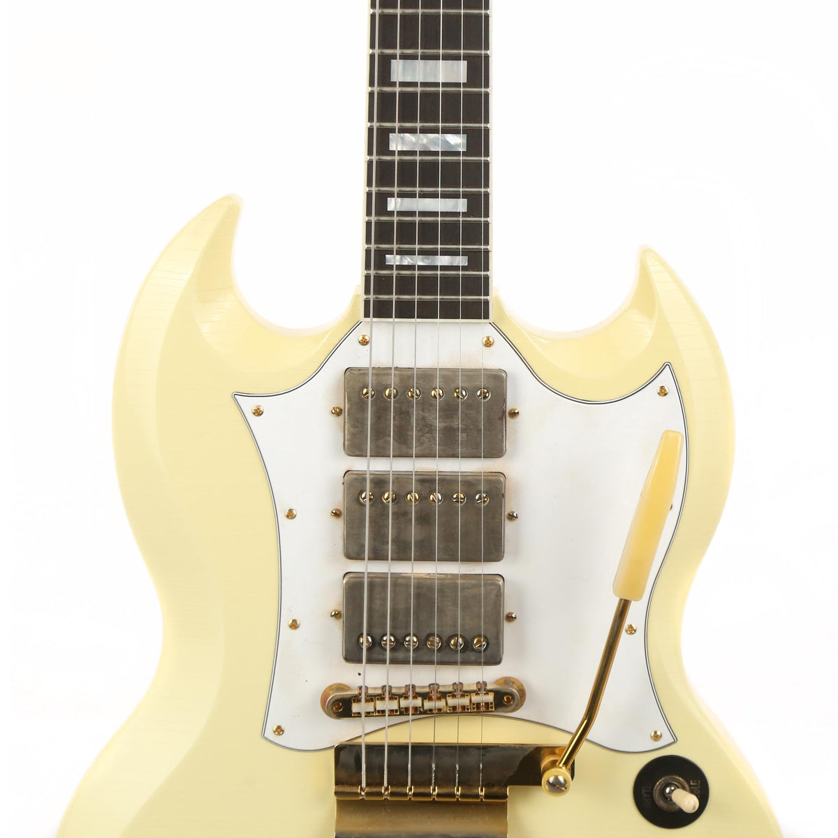 Gibson Custom Shop Jimi Hendrix 1967 SG Custom Aged Polaris White — 6