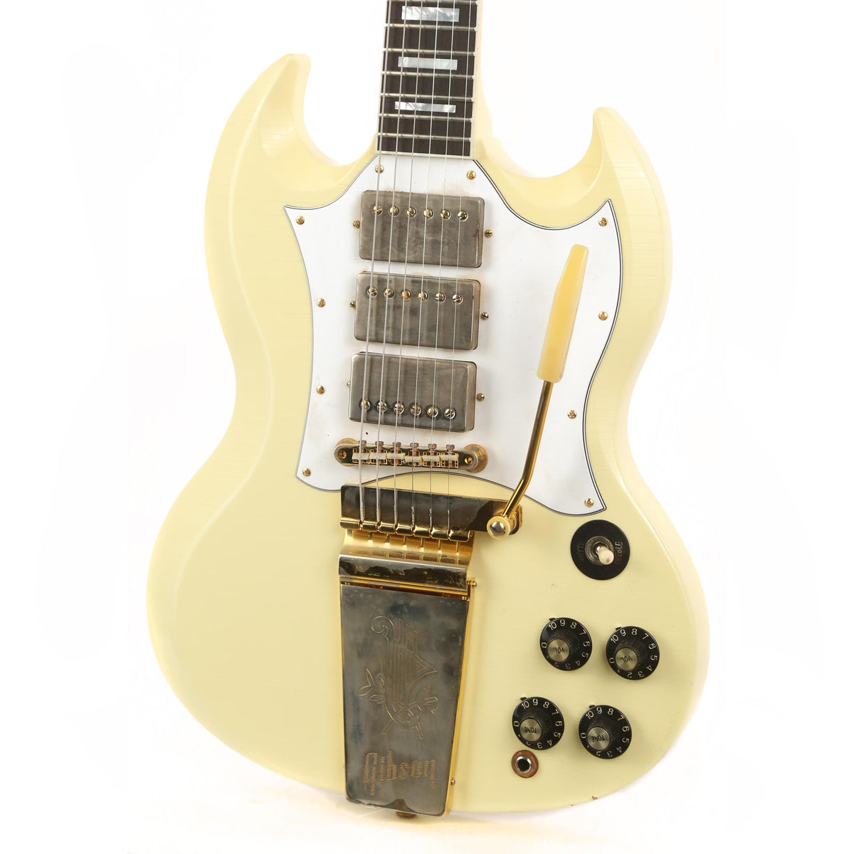 Gibson Custom Shop Jimi Hendrix 1967 SG Custom Aged Polaris White — 7