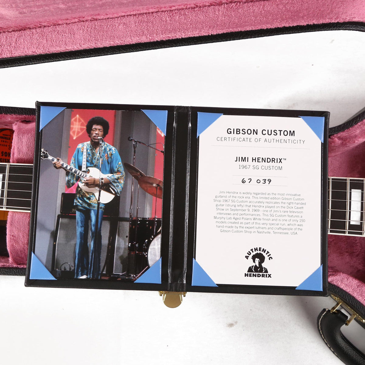 Gibson Custom Shop Jimi Hendrix 1967 SG Custom Aged Polaris White — 9