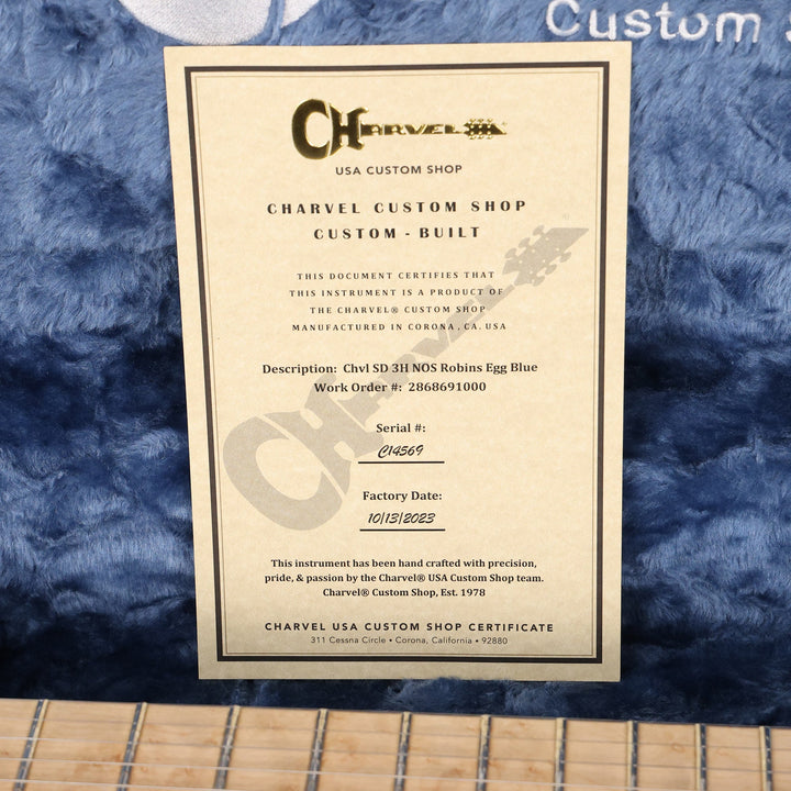 Charvel Custom Shop San Dimas Robins Egg Blue with Matching Headstock