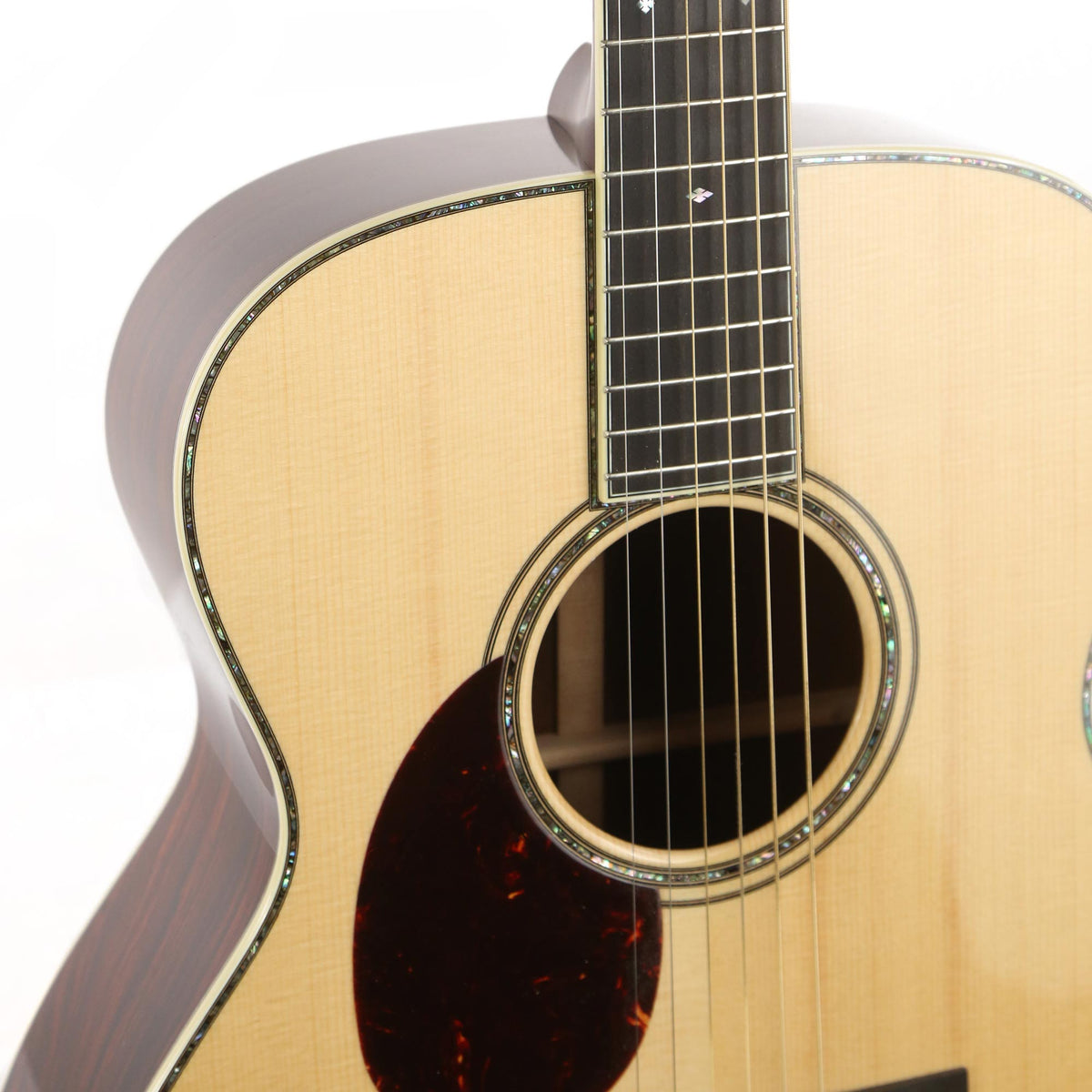 Santa Cruz Guitar Company OM Grand Acoustic Adirondack Spruce and Cocobolo Left-Handed Used — 8