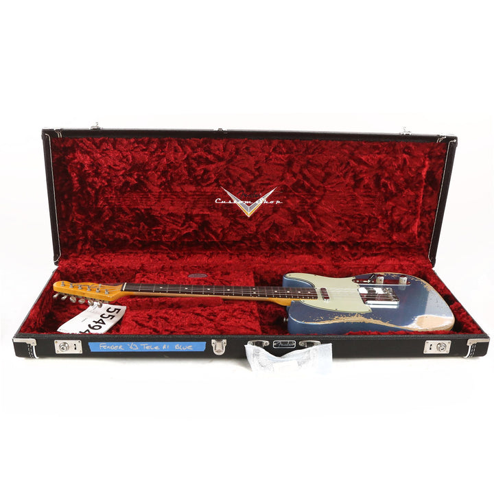 Fender Custom Shop 1963 Telecaster Heavy Relic Super Faded Aged Lake Placid Blue 2018