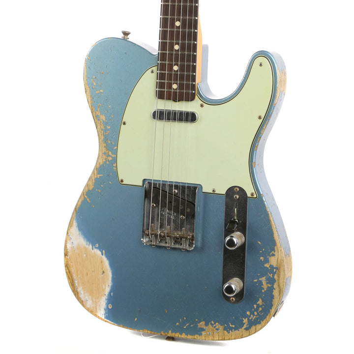 Fender Custom Shop 1963 Telecaster Heavy Relic Super Faded Aged Lake Placid Blue 2018