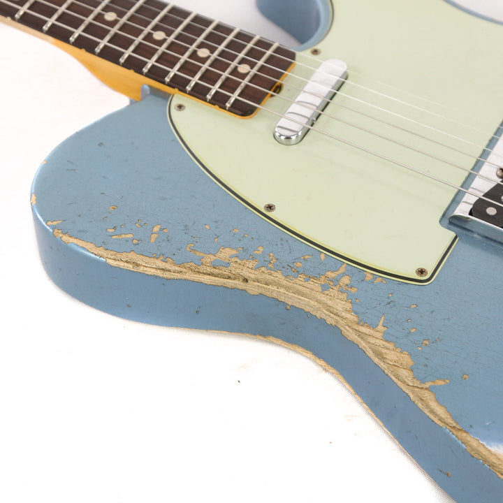 Fender Custom Shop 1963 Telecaster Heavy Relic Super Faded Aged Lake Placid Blue 2018