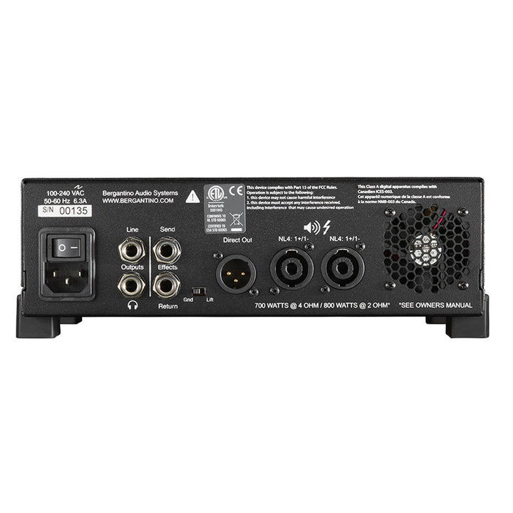 Bergantino Forté D Bass Guitar Amplifier Black