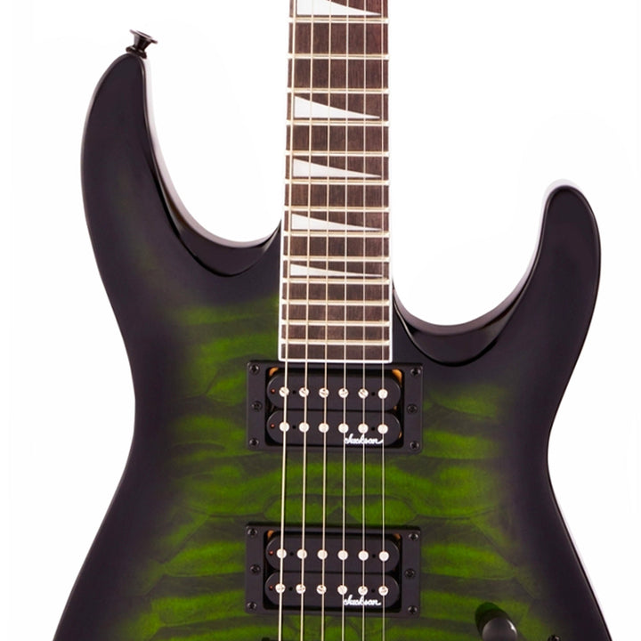 Jackson JS Series Dinky Arch Top JS32Q DKA HT Amaranth Fingerboard Transparent Green Burst